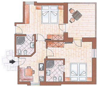 Map - Holiday apartment (4 people)